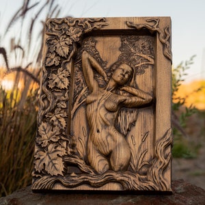 Handcrafted Ash Wood Venus Sculpture | Large Wooden Wall Art | Elegant Wood Art for Home Decor | Wall Decorations | Birthday Gift