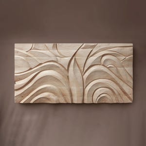 Hand carved Wall Sculpture, Traditional Chisel-Carved Wooden Wall Art, Bas-Relief, Modern Elements, Artisan Craft, Woodcarving masterpiece